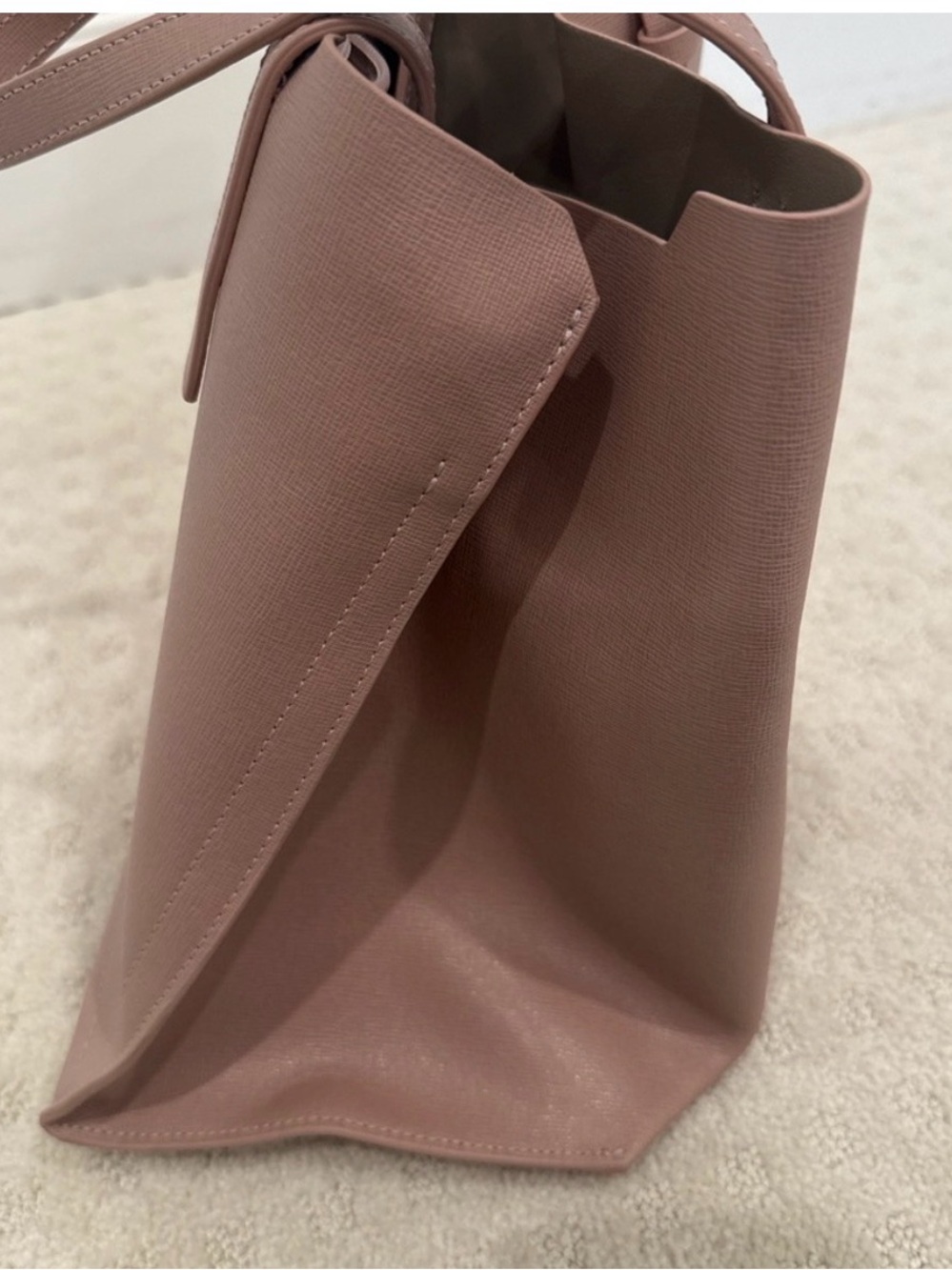 Furla Pink Leather Tote Bag Structured Medium Shopper - Picture 7 of 8